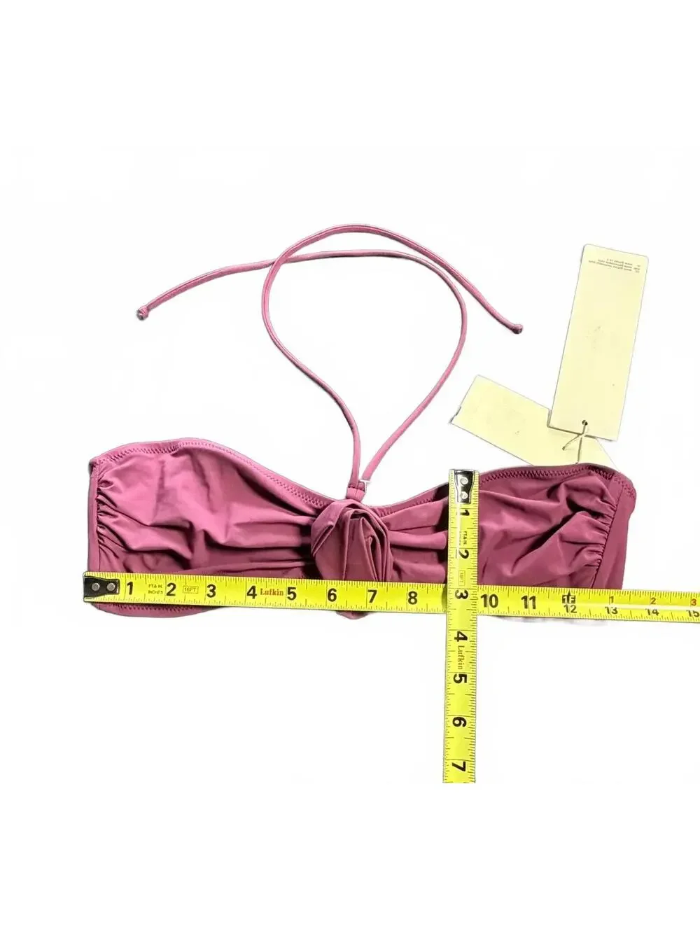 GOTTEX bandeau halter tie rosebud Ret’ Mauve bikini swim top size 8